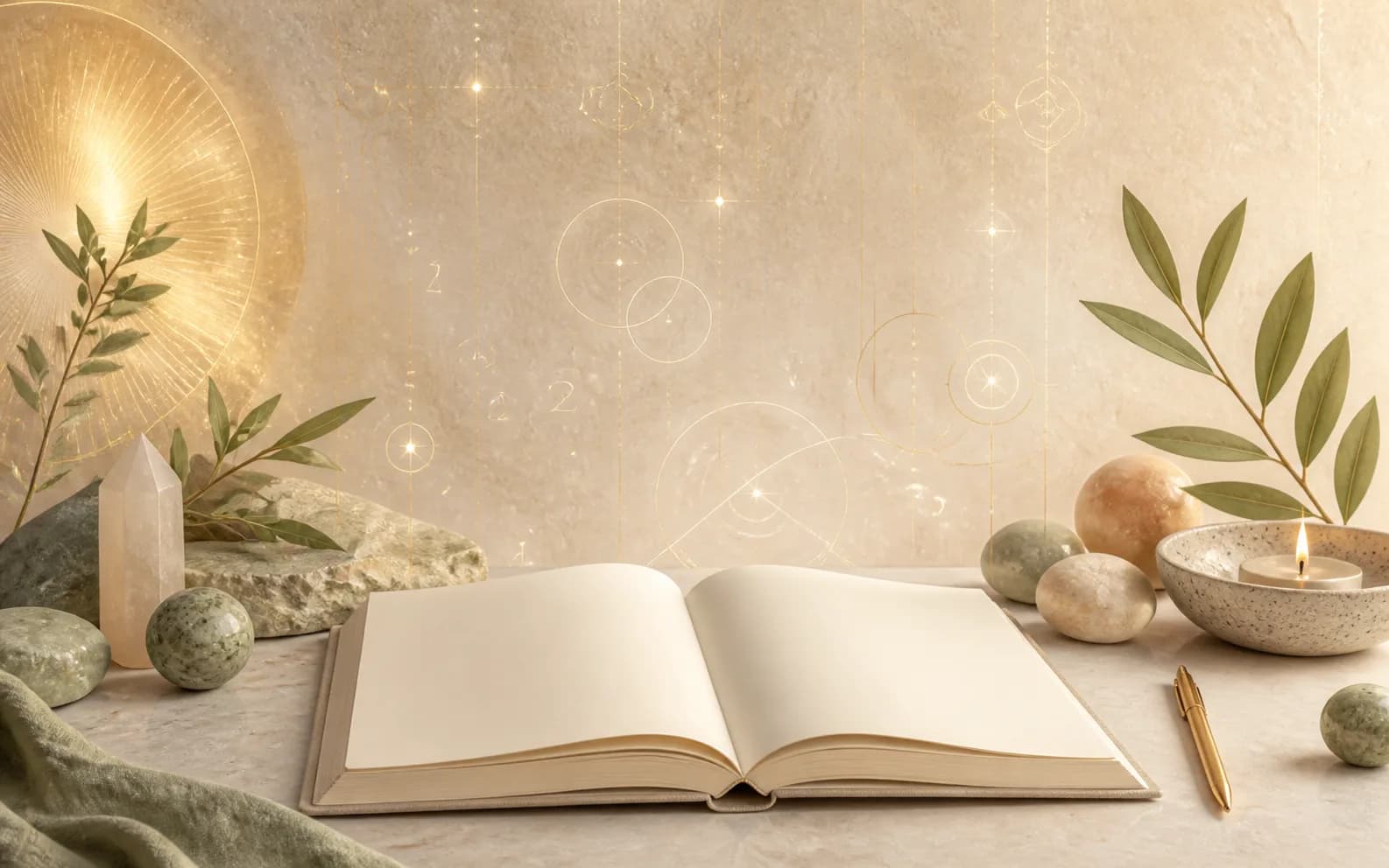 Quiet reflection scene with journal-like paper and soft morning light